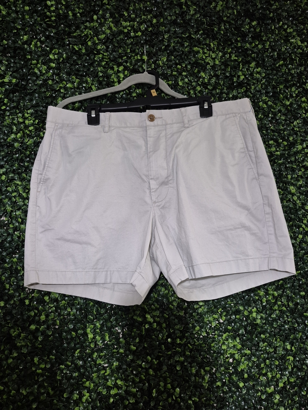 J. Crew Pair Men's Flat-Front Chino Shorts in Light Stone